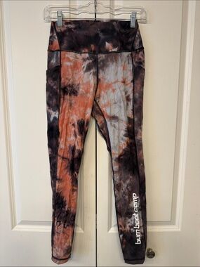 Burn Boot Camp Women's Tie-Dye Leggings - Rust & Black
